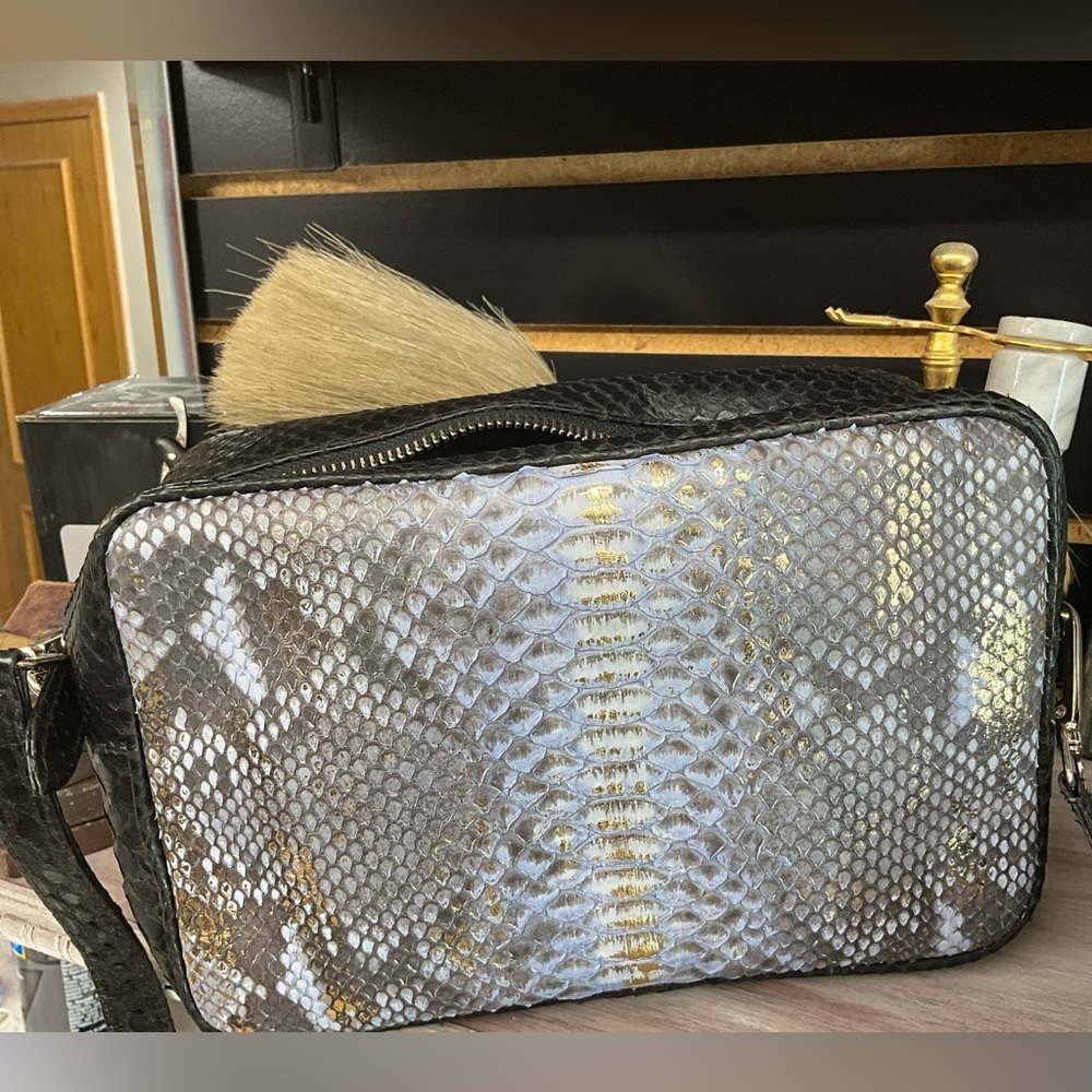 Crossbody One Of A Kind Python Handbag Golden Goo… - image 5